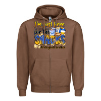 Chestnut i'm just here for the snacks #volleyball brother Zipper Hoodie - Zillion Design Studio