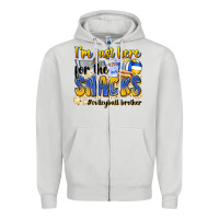 Dove Grey i'm just here for the snacks #volleyball brother Zipper Hoodie - Zillion Design Studio