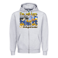 I'm Just Here For The Snacks #volleyball Brother Zipper Hoodie | Teevron