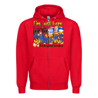 Red i'm just here for the snacks #volleyball brother Zipper Hoodie - Zillion Design Studio