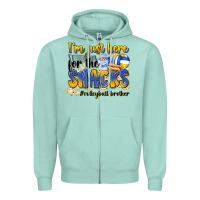Seafoam i'm just here for the snacks #volleyball brother Zipper Hoodie - Zillion Design Studio