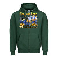 Sports Green i'm just here for the snacks #volleyball brother Zipper Hoodie - Zillion Design Studio