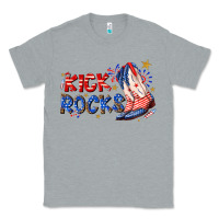 Heather Grey kick rocks cowboy boots fourth of july Classic Tee - texasbilliewilder