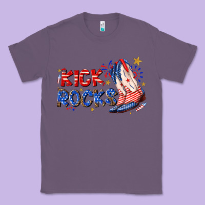Classic Tee kick rocks cowboy boots fourth of july