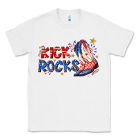 White kick rocks cowboy boots fourth of july Classic Tee - texasbilliewilder