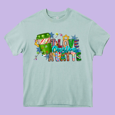 Live Christmas Latte Heavy Core Tee Designed By Cowhidedigitalart