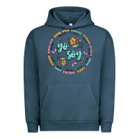 Pigment Midnight Navy yo soy inspiration Urban Hoodie - MaliasSmallBusiness