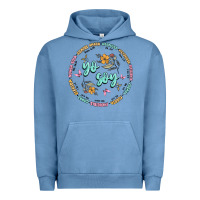 Pigment Pebble Blue yo soy inspiration Urban Hoodie - MaliasSmallBusiness