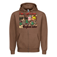 Chestnut i'm just here for the snacks #softball sister Zipper Hoodie - Zillion Design Studio