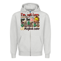 Dove Grey i'm just here for the snacks #softball sister Zipper Hoodie - Zillion Design Studio