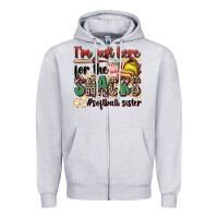 I'm Just Here For The Snacks #softball Sister Zipper Hoodie | Teevron