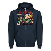 Navy i'm just here for the snacks #softball sister Zipper Hoodie - Zillion Design Studio