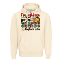 Sandshell i'm just here for the snacks #softball sister Zipper Hoodie - Zillion Design Studio