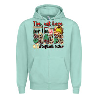 Seafoam i'm just here for the snacks #softball sister Zipper Hoodie - Zillion Design Studio