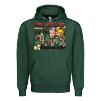 Sports Green i'm just here for the snacks #softball sister Zipper Hoodie - Zillion Design Studio