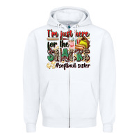 White i'm just here for the snacks #softball sister Zipper Hoodie - Zillion Design Studio