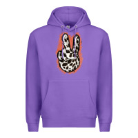 Purple Dalmatians Skin Peace Sign Premium Hoodie - Jasminsmagicworld