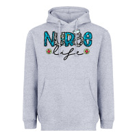 Heather Grey Nurse life Heavyweight Hoodie - CowhideDigitalArt