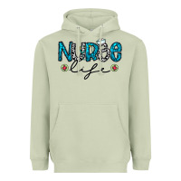 Matcha Nurse life Heavyweight Hoodie - CowhideDigitalArt