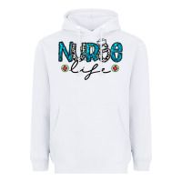 White Nurse life Heavyweight Hoodie - CowhideDigitalArt