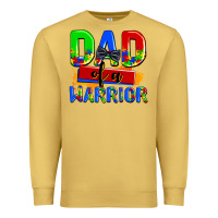 Antique Gold dad of a warrior Premium Sweatshirt - AdoDesignShop
