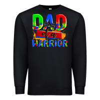 Black dad of a warrior Premium Sweatshirt - AdoDesignShop