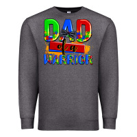 Charcoal Heather dad of a warrior Premium Sweatshirt - AdoDesignShop