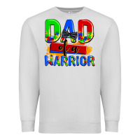 Dove Grey dad of a warrior Premium Sweatshirt - AdoDesignShop