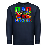 Navy dad of a warrior Premium Sweatshirt - AdoDesignShop