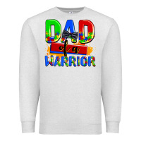 Oatmeal Heather dad of a warrior Premium Sweatshirt - AdoDesignShop