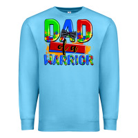 Ocean Blue dad of a warrior Premium Sweatshirt - AdoDesignShop