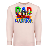 Pale Pink dad of a warrior Premium Sweatshirt - AdoDesignShop