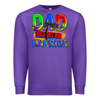 Purple dad of a warrior Premium Sweatshirt - AdoDesignShop