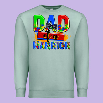 Dad Of A Warrior Premium Sweatshirt Designed By Adodesignshop