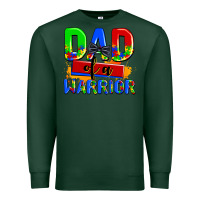 Sports Green dad of a warrior Premium Sweatshirt - AdoDesignShop