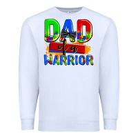 White dad of a warrior Premium Sweatshirt - AdoDesignShop