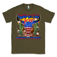Army Green land of the free because of the brave Classic Tee - texasbilliewilder