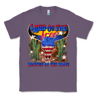 Lavender land of the free because of the brave Classic Tee - texasbilliewilder
