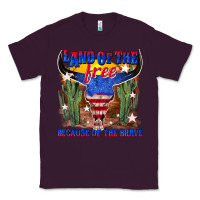 Plum land of the free because of the brave Classic Tee - texasbilliewilder