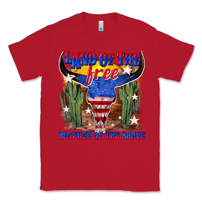 Land Of The Free Because Of The Brave Classic Tee by texasbilliewilder | Teevron