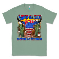 Sage land of the free because of the brave Classic Tee - texasbilliewilder