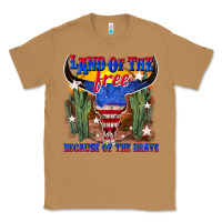 Toasted Coconut land of the free because of the brave Classic Tee - texasbilliewilder