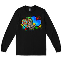 Black autism hearts Long Sleeve Tee - Zillion Design Studio