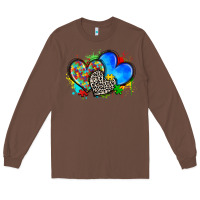Chestnut autism hearts Long Sleeve Tee - Zillion Design Studio