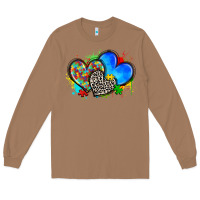 Toasted Coconut autism hearts Long Sleeve Tee - Zillion Design Studio