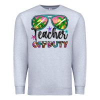 Heather Grey teacher off duty Premium Sweatshirt - Artiststas