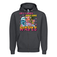 Smoke lifes a beach make some waves Zipper Hoodie - texasbilliewilder