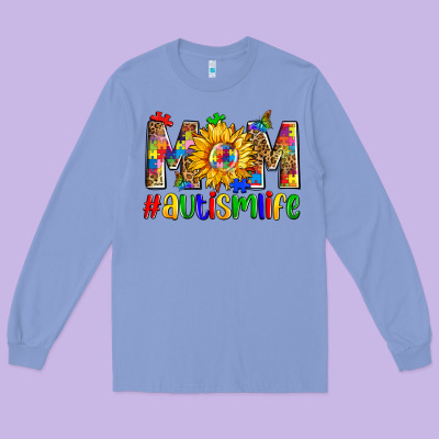 Mom Autismlife Zillion Long Sleeve Tee Designed By Zillion Design Studio
