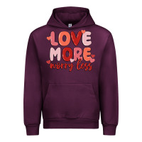 Mauve Wine love more worry less Urban Hoodie - MaliasSmallBusiness