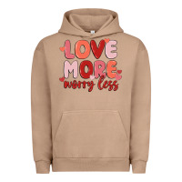 Pigment Burro love more worry less Urban Hoodie - MaliasSmallBusiness